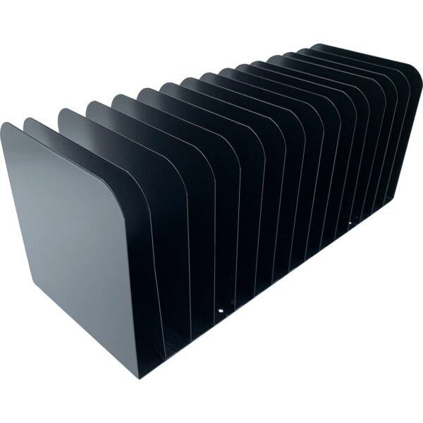 Huron 15-slot Vertical Message Rack 15 Compartment(s) - Vertical - 6.50" Height x 16" Width x 16.25" Depth - Durable - Black - Steel - 1 Each (HASZ0178)