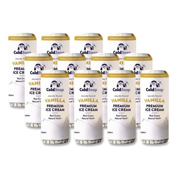 Ice Cream Pod, Vanilla, 5.2 oz Single Serve Pod for ColdSnap Machine, 12/Carton (600038)