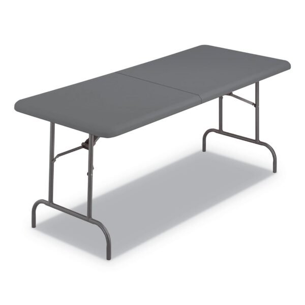 Iceberg IndestrucTable Classic Bi-Folding Table, Rectangular, 30" x 72" x 29", Charcoal (65467)