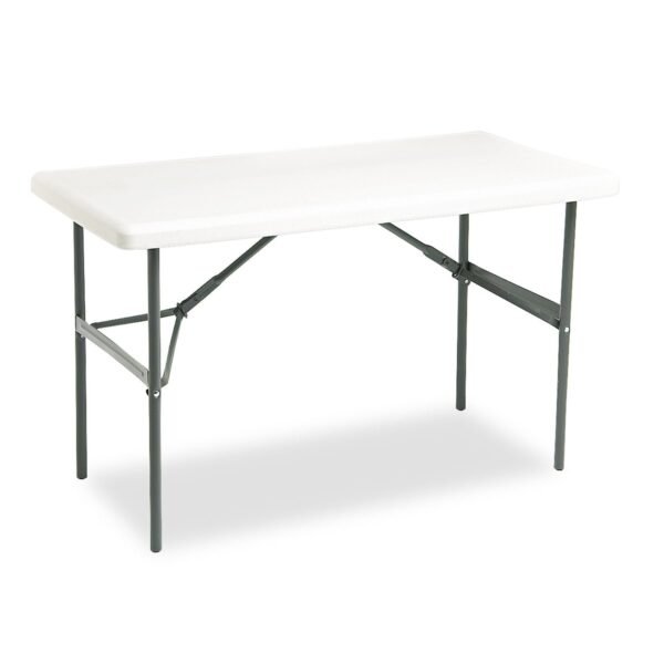 Iceberg IndestrucTable Classic Folding Table, Rectangular, 48" x 24" x 29", Platinum (65203)