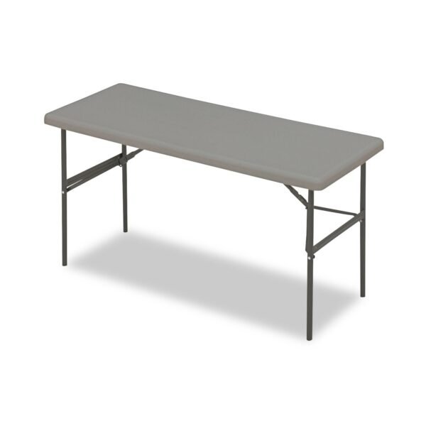 Iceberg IndestrucTable Classic Folding Table, Rectangular, 60" x 24" x 29", Charcoal (65377)