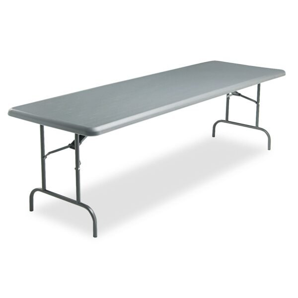 Iceberg IndestrucTable Industrial Folding Table, Rectangular, 96" x 30" x 29", Charcoal (65237)