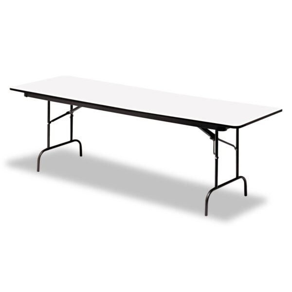 Iceberg OfficeWorks Commercial Wood-Laminate Folding Table, Rectangular, 60" x 30" x 29", Gray/Charcoal (55217)