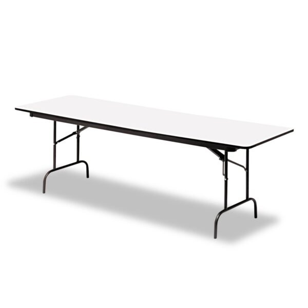 Iceberg OfficeWorks Commercial Wood-Laminate Folding Table, Rectangular, 72" x 30" x 29", Gray/Charcoal (55227)