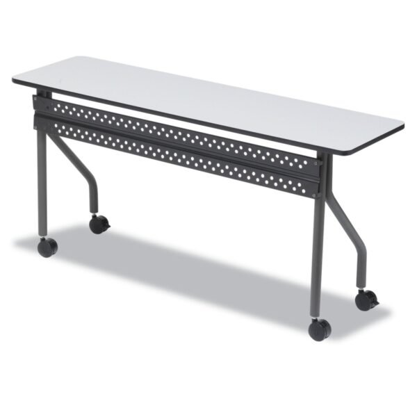 Iceberg OfficeWorks Mobile Training Table, Rectangular, 72" x 18" x 29", Gray/Charcoal (68067)