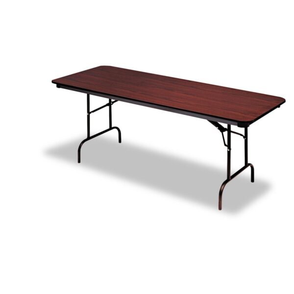 Iceberg Premium Wood Laminate Folding Table, Rectangular, 60w x 30d x 29h, Mahogany (55214)