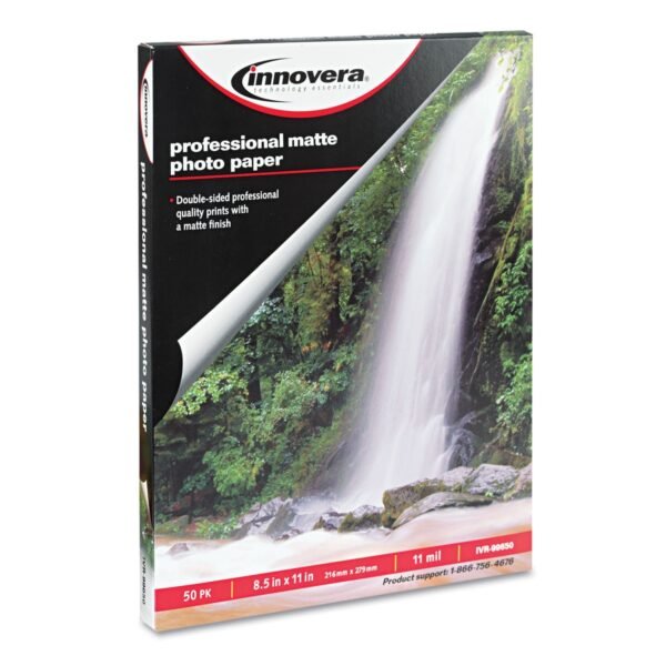 Innovera Heavyweight Photo Paper, 11 mil, 8.5 x 11, Matte White, 50/Pack (IVR99650)