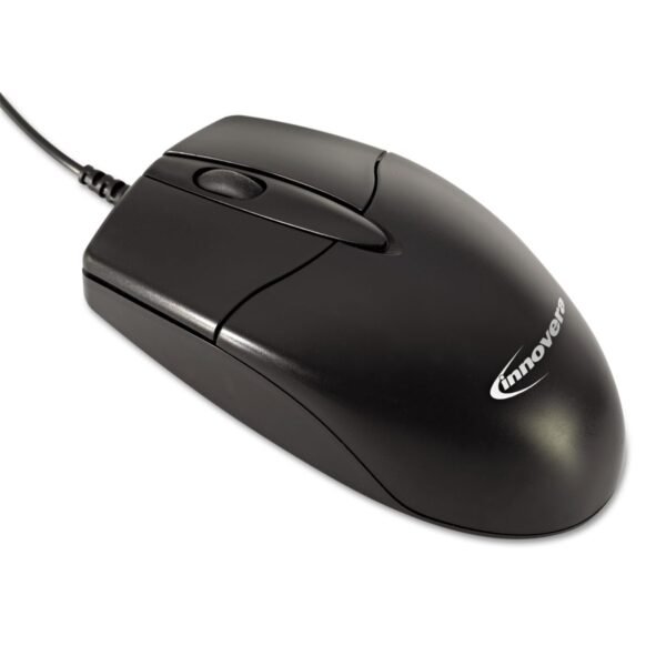 Innovera Mid-Size Optical Mouse, USB 2.0, Left/Right Hand Use, Black (IVR61029)