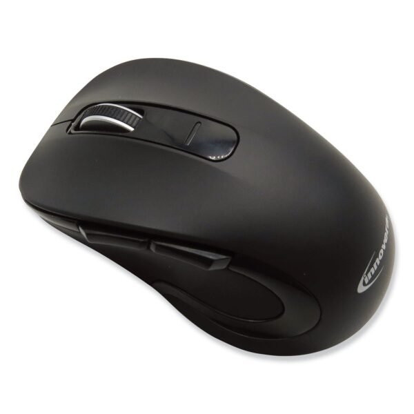 Innovera Mid-Size Wireless Optical Mouse with Micro USB, 2.4 GHz Frequency/26 ft Wireless Range, Right Hand Use, Black (IVR61500)
