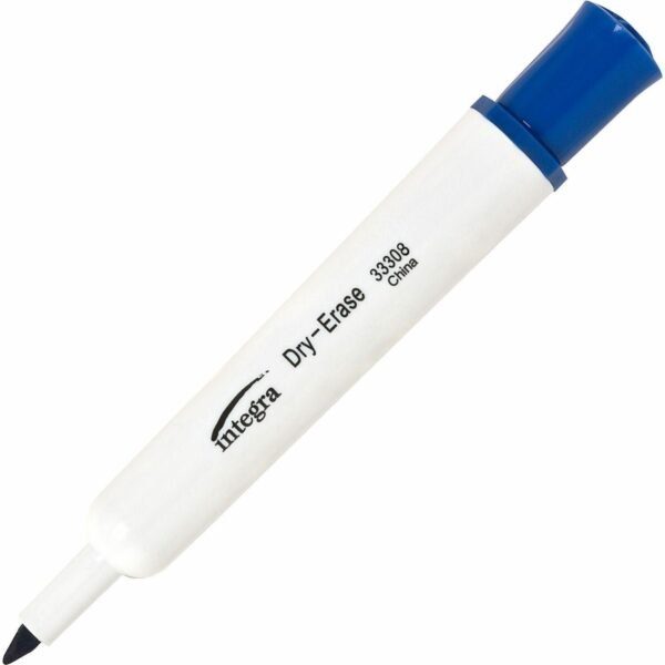 Integra Chisel Point Dry-erase Markers Chisel Marker Point - Blue Ink - 1 Dozen (33308)