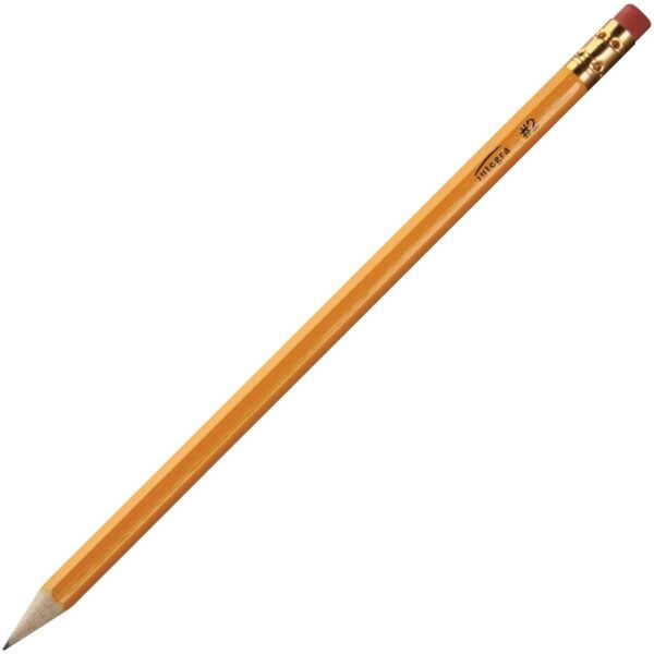Integra Presharpened No. 2 Pencils #2 - Yellow Barrel - 1 Dozen (38275)
