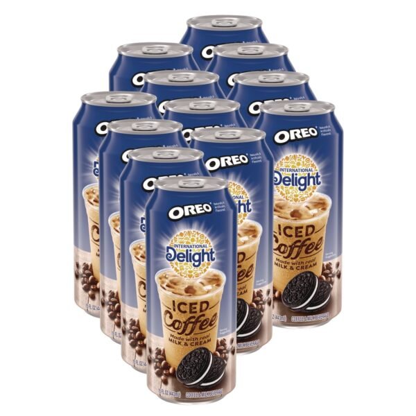 International Delight Iced Coffee, Oreo, 15 oz Can, 12/Carton (WWI07501)