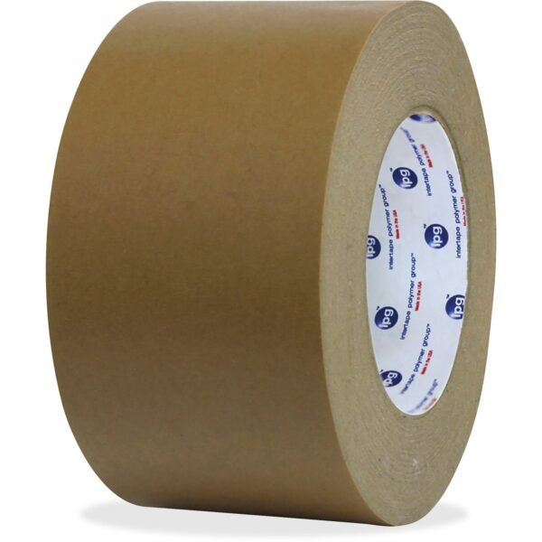 ipg Medium Grade Flatback Tape 60 yd Length x 3" Width - Brown - Synthetic Rubber Backing - For Sealing, Packing, Framing, Tabbing - 16 / Carton (84464)