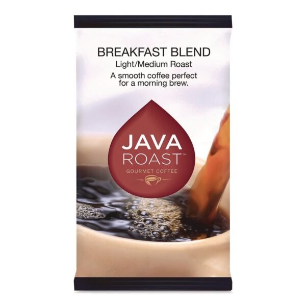 Java Roast Gourmet Coffee Ground Coffee, Breakfast Blend, 1.75 oz Packet, 42/Carton (1606967)
