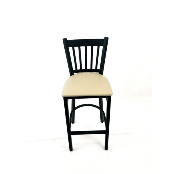 JMC Furniture Cobra Series Barstool, Supports Up to 300 lb, 28.5" Seat Height, Taupe Seat, Black Back, Black Base (CBBVSTAU)