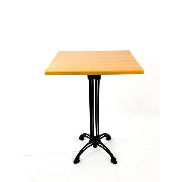 JMC Furniture Solid Wood Tables, Cast Aluminum Base, Square, 36w x 36d x 41.5h, Natural (106CP3636D)