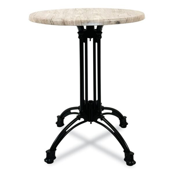 JMC Furniture Topalit Tables, Round, 36" dia x 29"h, Gray Top, Black Aluminum Base/Legs (106C36R7)