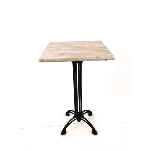 JMC Furniture Topalit Tables, Square, 32 x 32 x 44, Washington Pine Top, Black Iron Base/Legs (106P32327)