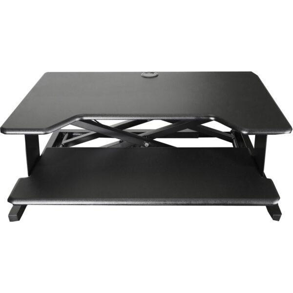 Kantek Desktop Riser Workstation Sit To Stand Black 5.25" Height x 35" Width x 24" Depth - Desktop - Steel, Medium Density Fiberboard (MDF) - Black (STS900)