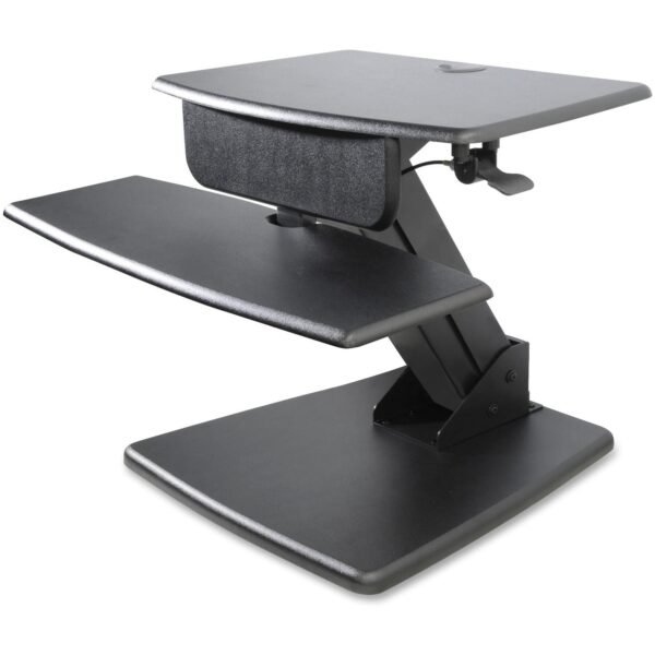 Kantek Desktop Sit-to-Stand Computer Workstation 25 lb Load Capacity - 22" Height x 26.8" Width x 23.5" Depth - Desktop - Black (STS810)