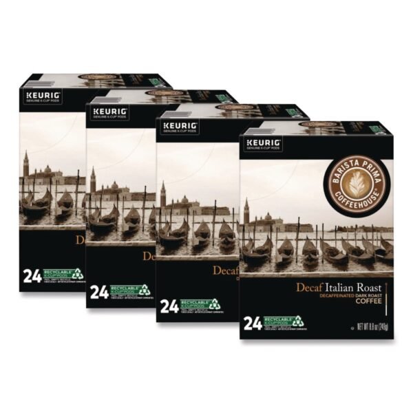 Keurig Decaf Italian Roast Coffee K-Cups, 24/Box, 4 Boxes/Carton (8506CT)