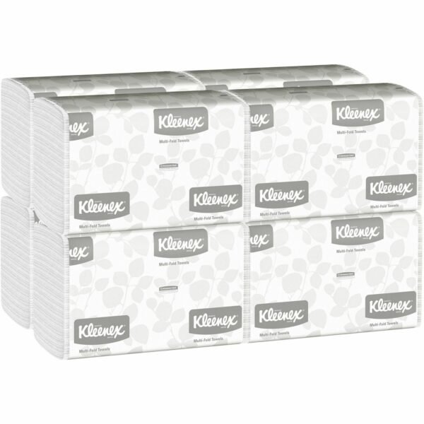 Kleenex® Multifold Paper Towels, 1-Ply, White, 1200 Towels (02046)