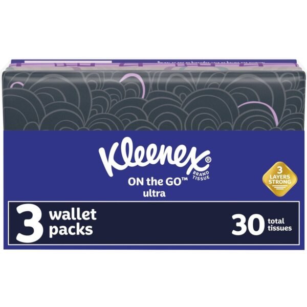 Kleenex On-the-Go Slim Wallet Pack - 30 Facial Tissue-Count 3 Ply - White - 1 Each (35533)