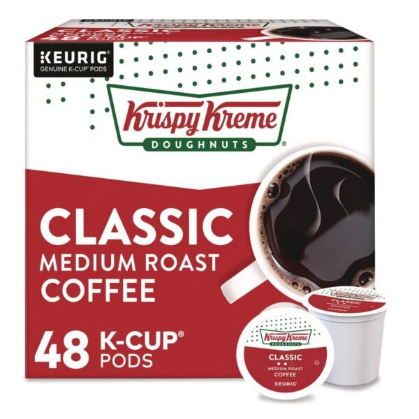 Krispy Kreme Doughnuts Classic Coffee K-Cups, Medium Roast, 0.33 oz, 48/Box (24306975)