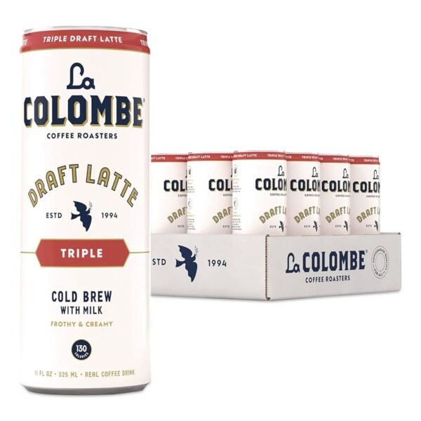 La Colombe Draft Latte Cold Brew, Triple Shot Espresso Latte, 11 oz Can, 12/Carton (LCT00501)
