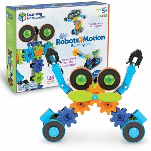 Learning Resources Gears! Robots in Motion Robotics Toy - Theme/Subject: Learning, Fun - 5 Year & Up - 116 Pieces - Multi (LER9228)