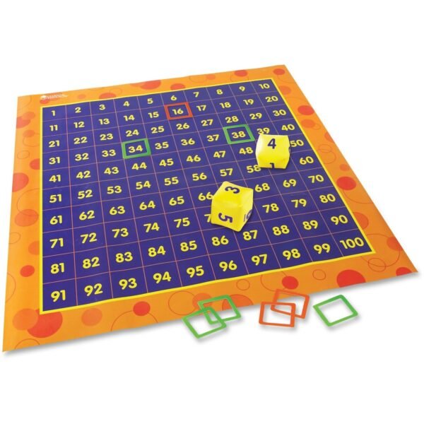 Learning Resources Hip Hoppin' Hundred Mat Floor Game Math Toy - Theme/Subject: Learning (LER1100)