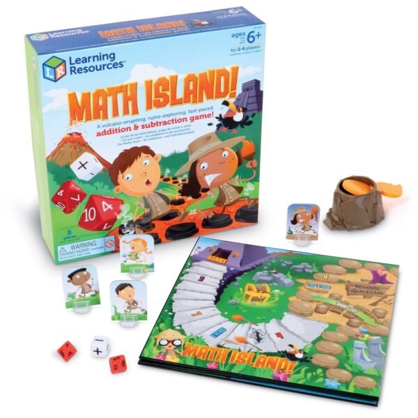 Learning Resources Math Island! Addition & Subtraction Game Fun - Educational - 4 Players - 1 Each (LER5025)