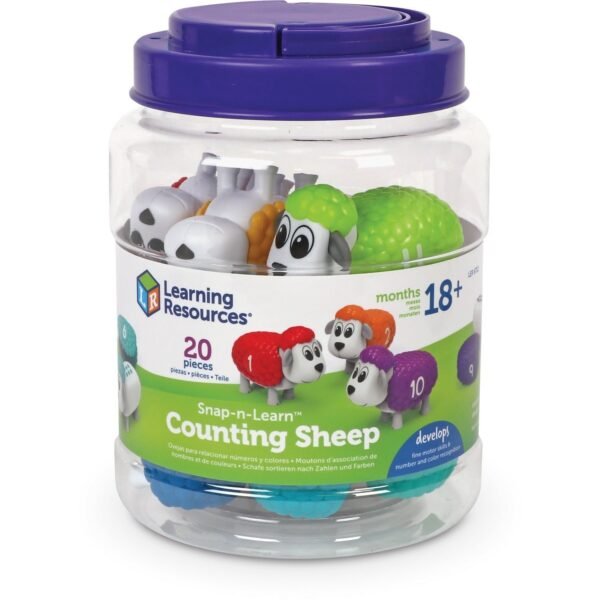 Learning Resources Snap-n-Learn Counting Sheep Learning Toy - Theme/Subject: Animal - 1.5-4 Year - 32 Pieces - Rainbow (LER6712)