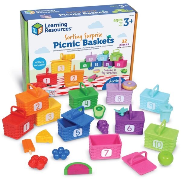 Learning Resources Sorting Surprise Picnic Baskets Learning Toy - 3-7 Year - 32 Pieces - Multi (LER6810)