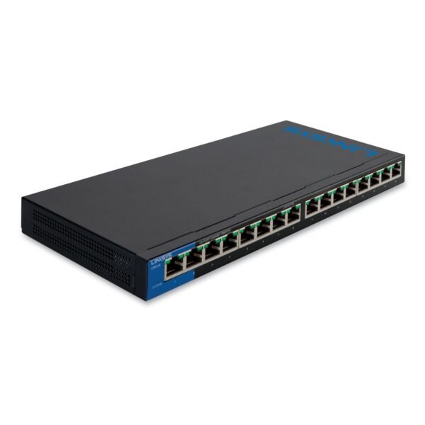 Linksys Business Desktop Gigabit PoE+ Switch, 16 Ports 16 Ports - Gigabit Ethernet - 10/100/1000Base-T - 2 Layer Supported - 13.41 W Power Consumption - 80 W PoE Budget -...