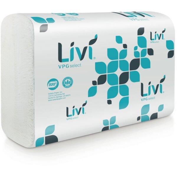 Livi® Select Multifold Paper Towels, 1-Ply, White, 4000 Towels 1 Ply - Multifold - 9.06" Width x 9.45" Length - Emboss Pattern - White - Virgin Fiber - 250/Pack - 16 / Carton...
