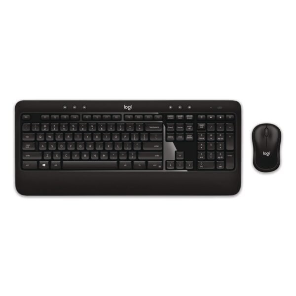 Logitech Advanced Wireless Mouse and Keyboard Combo, 2.4 GHz Frequency, 33 ft Wireless Range, Black (24383953)