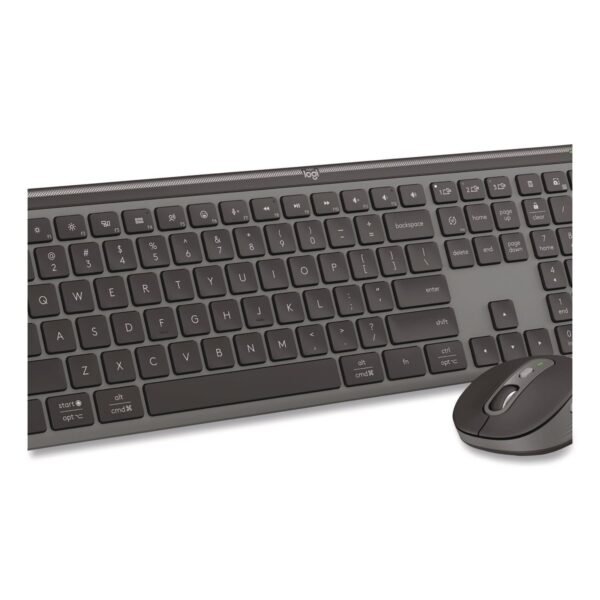 Logitech Signature Slim MK955 Wireless Keyboard and Optical Mouse Combo, 2.4 GHz Frequency/33 ft Wireless Range, Graphite (920012425)