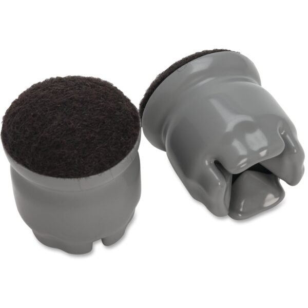 Lorell 1.5" Slip-on Floor Savers Gray - Vinyl - 8/Pack (LLR49318)