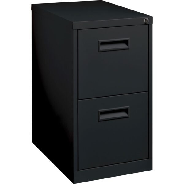 Lorell 19" File/File Mobile File Cabinet with Recessed Pull 15" Width x 19" Depth x 28" Height - 2 x Drawer(s) for File - Letter - Locking Casters, Security Lock, Ball-bearing...