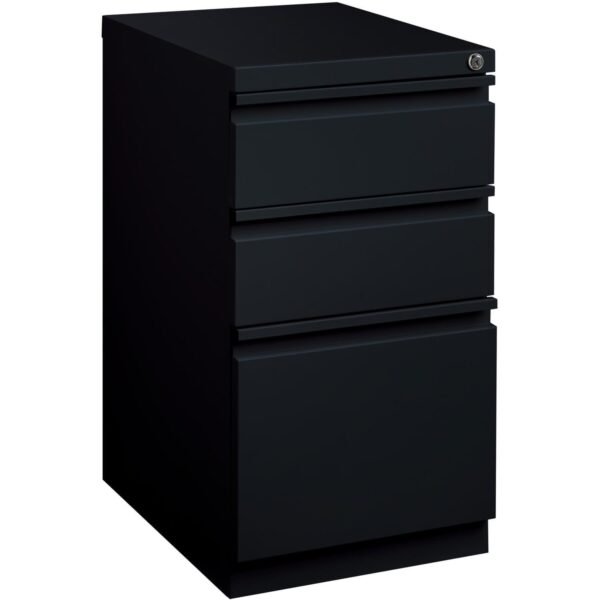 Lorell 20" Box/Box/File Mobile File Cabinet with Full-Width Pull 15" Width x 19.9" Depth x 27.8" Height - 3 x Drawer(s) for Box, File - Letter - Ball-bearing Suspension, Drawer...