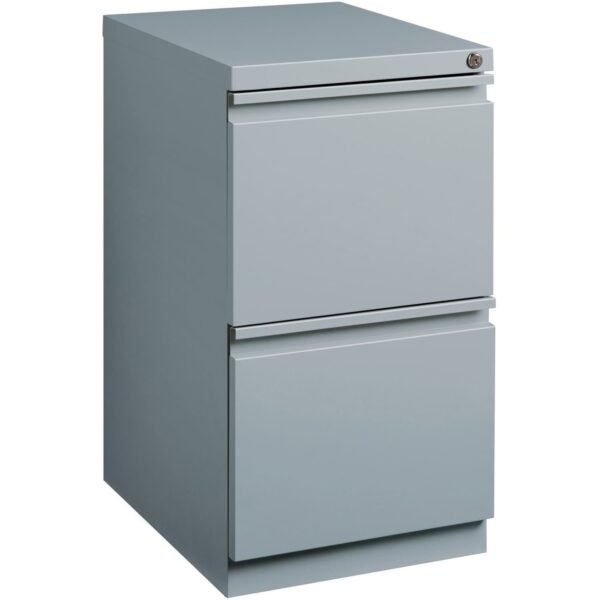 Lorell 20" File/File Mobile File Cabinet with Full-Width Pull 15" Width x 19.9" Depth x 27.8" Height - 2 x Drawer(s) for File - Letter - Vertical - Ball-bearing Suspension,...