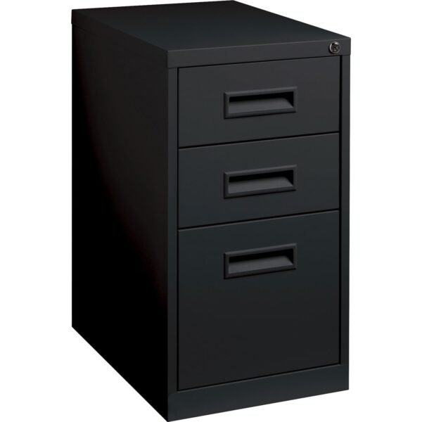 Lorell 22" Box/Box/File Mobile File Cabinet with Recessed Pull 15" Width x 22" Depth x 27.8" Height - 3 x Drawer(s) for Box, File - Letter - Security Lock, Ball-bearing...