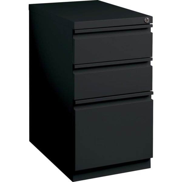 Lorell 23" Box/Box/File Mobile File Cabinet with Full-Width Pull 15" Width x 22.9" Depth x 27.8" Height - Letter - Vertical - Security Lock, Recessed Handle, Ball-bearing...