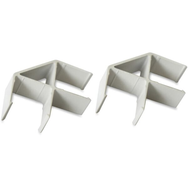 Lorell 90-Degree Panel Connectors 2.25" Width x 2.25" Depth x 0.63" Height - Aluminum - Aluminum - 2 / Set (LLR90260)