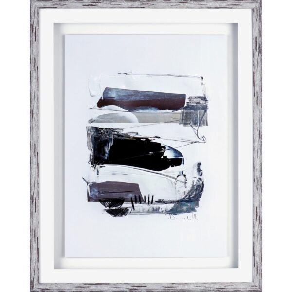 Lorell Abstract II Framed Artwork 27.50" x 35.50" Frame Size - Black, White - 1 Each (LLR04471)
