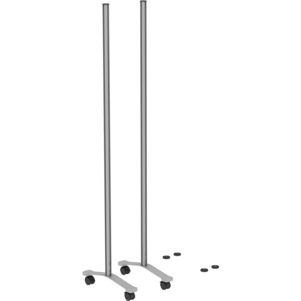 Lorell Adaptable Panel Legs for 50"H Configuration 18.75" Width x 2" Depth x 70.87" Height - Aluminum - Silver - 2 / Set (LLR90271)