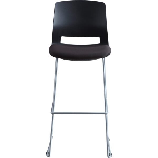 Lorell Arctic Series Bar Stools Black Seat Color - Fabric, Foam Seat Material - Black Back Color - 2 / Carton (LLR42951)