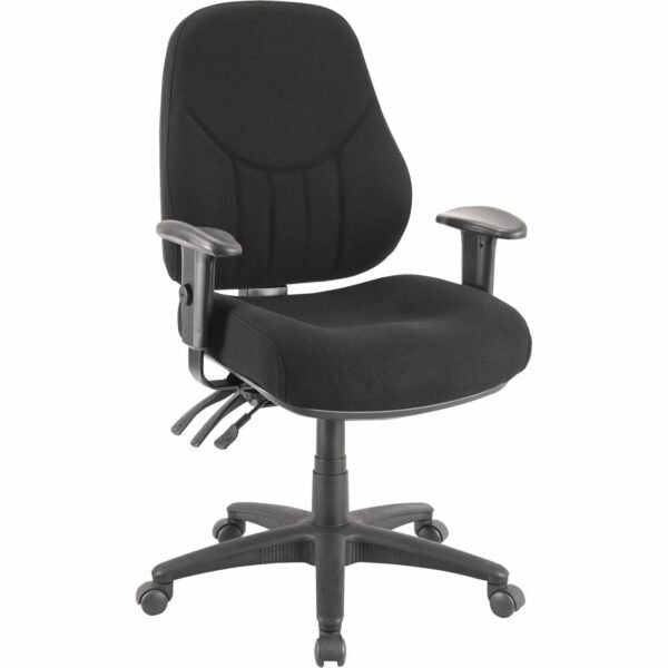 Lorell Bailey High-Back Multi-Task Chair Black Seat Color - Acrylic Seat Material - Black Frame Color - 1 Each (LLR81103)