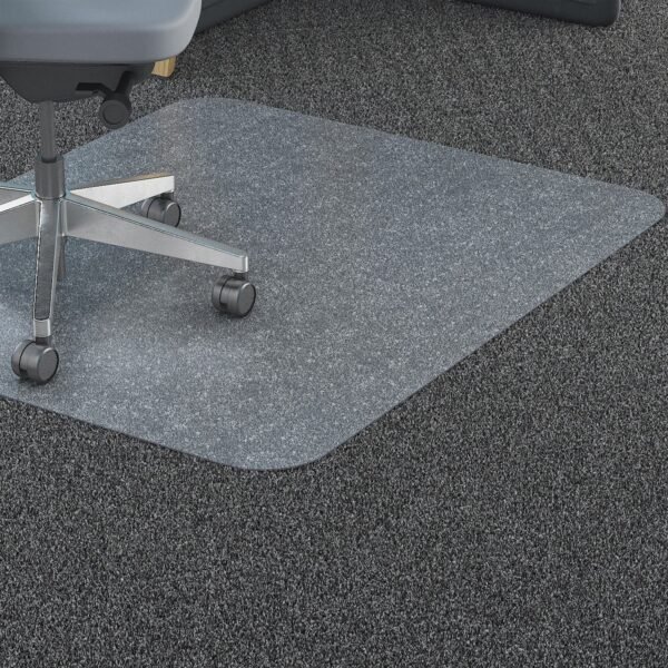 Lorell Big & Tall Chairmat Carpeted Floor - 45" Width x 53" Depth - Rectangular - Polycarbonate - Clear - 1 Each (LLR69704)